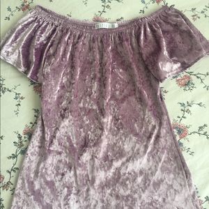 Short sleeve lavender blouse